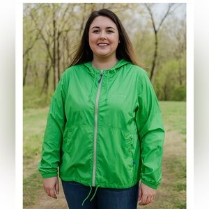 Columbia Green Women's Windbreaker Jacket Size XL